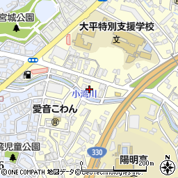 沖縄県浦添市大平周辺の地図
