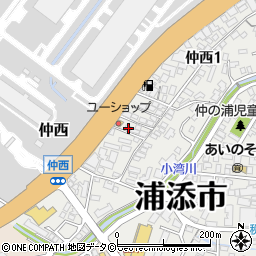 沖縄県浦添市仲西1丁目6-10周辺の地図