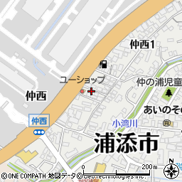 沖縄県浦添市仲西1丁目6-3周辺の地図