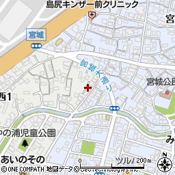 沖縄県浦添市仲西1丁目16周辺の地図