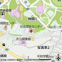 浦添市社会福祉センター周辺の地図