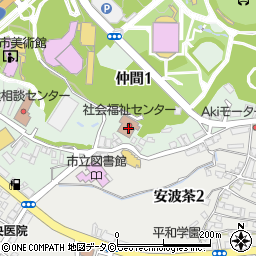 浦添市社会福祉センター周辺の地図