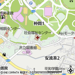 浦添市母子寡婦福祉会周辺の地図