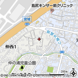 沖縄県浦添市仲西1丁目14-19周辺の地図