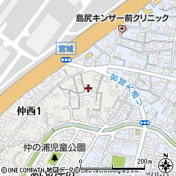 沖縄県浦添市仲西1丁目14-6周辺の地図