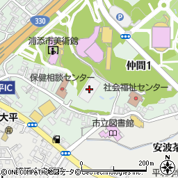 浦添カルチャーパークトイレ周辺の地図