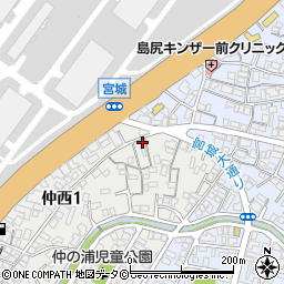 沖縄県浦添市仲西1丁目13-6周辺の地図