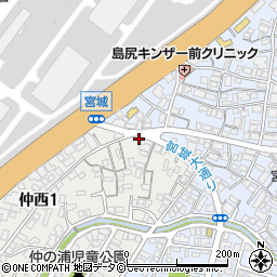 沖縄県浦添市仲西1丁目14-14周辺の地図