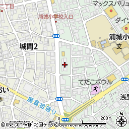 沖縄海邦銀行浦添支店周辺の地図