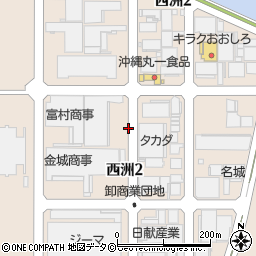 沖縄県浦添市西洲周辺の地図