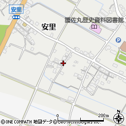 沖縄県中城村（中頭郡）安里周辺の地図
