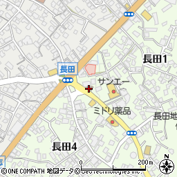 宜野湾長田郵便局 ＡＴＭ周辺の地図