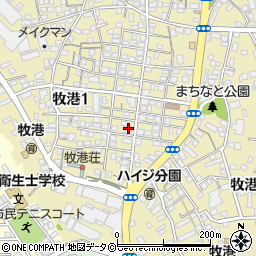 琉球新報牧港販売店周辺の地図