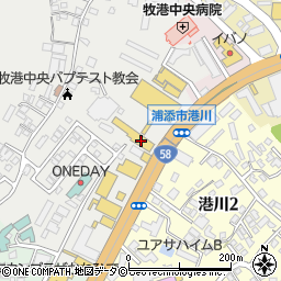 沖縄トヨタ自動車トヨタウン浦添店周辺の地図