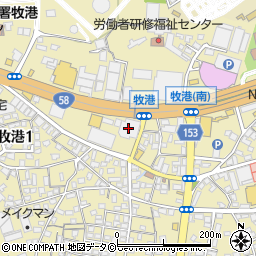 琉球銀行浦添支店周辺の地図
