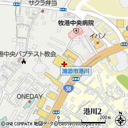 ヤマダデンキヤマダアウトレット浦添店周辺の地図