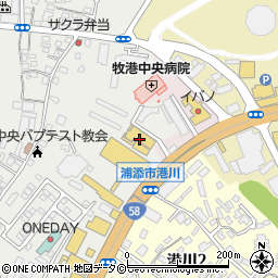 沖縄トヨタ　トヨタウン港川店周辺の地図