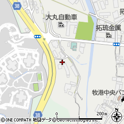 沖縄県浦添市港川401-1周辺の地図