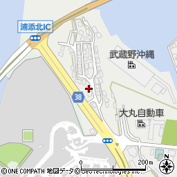 沖縄県浦添市港川571-1周辺の地図