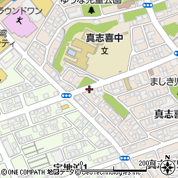 真志喜中学校前周辺の地図