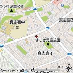真志喜郵便局周辺の地図