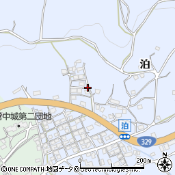沖縄県中頭郡中城村泊周辺の地図