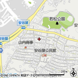 沖縄県北中城村（中頭郡）安谷屋周辺の地図