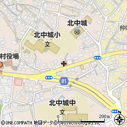 北中城郵便局周辺の地図