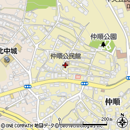 仲順公民館周辺の地図