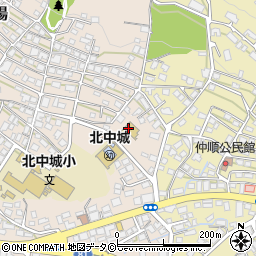 北中城村役場　喜舎場保育所周辺の地図
