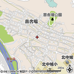 喜舎場自治会周辺の地図