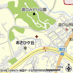 沖縄県北中城村（中頭郡）渡口周辺の地図