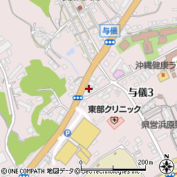 格安タイヤショップトレッド沖縄与儀店周辺の地図