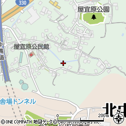 沖縄県北中城村（中頭郡）屋宜原周辺の地図