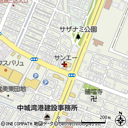 サンエー泡瀬衣料館周辺の地図