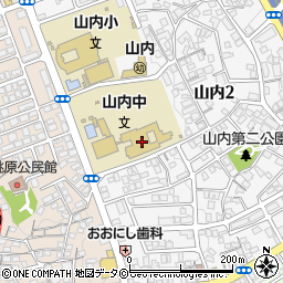 沖縄市立山内中学校周辺の地図