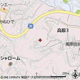 沖縄県沖縄市高原3丁目8-27周辺の地図