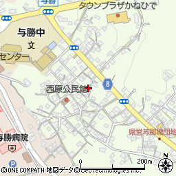 沖縄県うるま市与那城西原672周辺の地図
