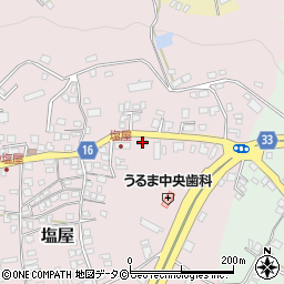 沖縄県うるま市塩屋388-2周辺の地図