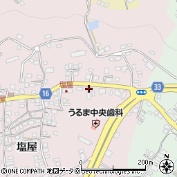 沖縄県うるま市塩屋395周辺の地図