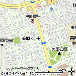 琉球王 美里店周辺の地図