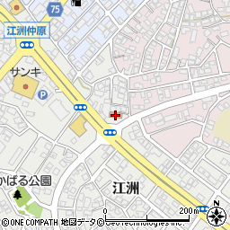 江洲郵便局周辺の地図