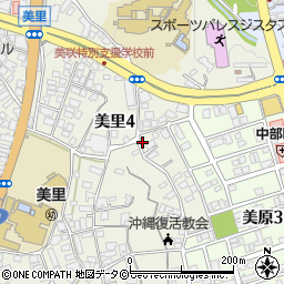 琉球新報　美里販売店周辺の地図