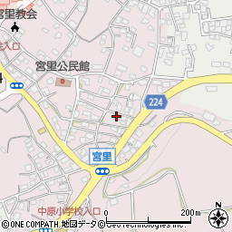沖縄県うるま市宮里130-2周辺の地図