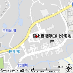 陸上自衛隊　白川分屯地周辺の地図