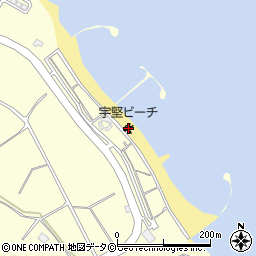 宇堅海浜公園（宇堅ビーチ）周辺の地図