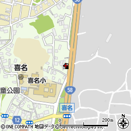 ＥＮＥＯＳセルフ読谷喜名ＳＳ周辺の地図