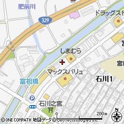 石川城前郵便局周辺の地図