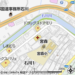ダイレックス石川店周辺の地図