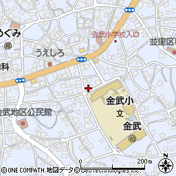 沖縄タイムス金武中央販売店周辺の地図